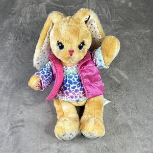 Build A Bear Workshop Bunny Rabbit Plush 17"‎ Stars Vest Stuffed Jointed Toy BAB